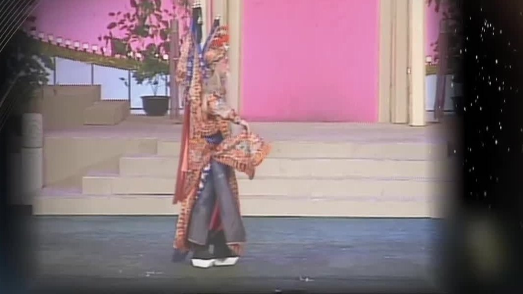 京剧《定军山》1993年演出资料，谭元寿饰黄忠（央视《典藏》栏目播出画面，已按像素测边界裁去台标、栏目标题与栏目包装带）