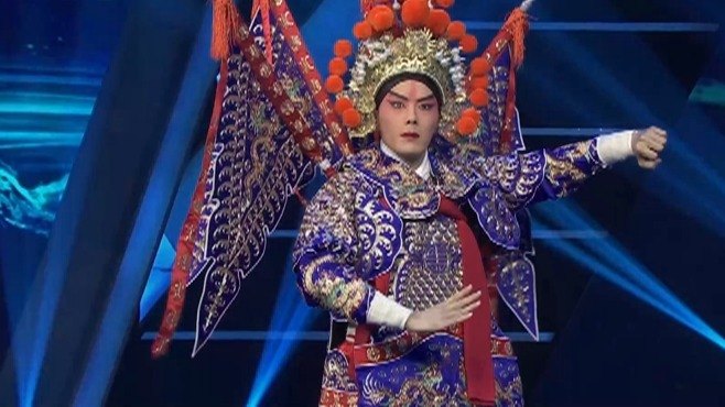 京剧《挑滑车》电视画面：高宠（表演：周恩旭）