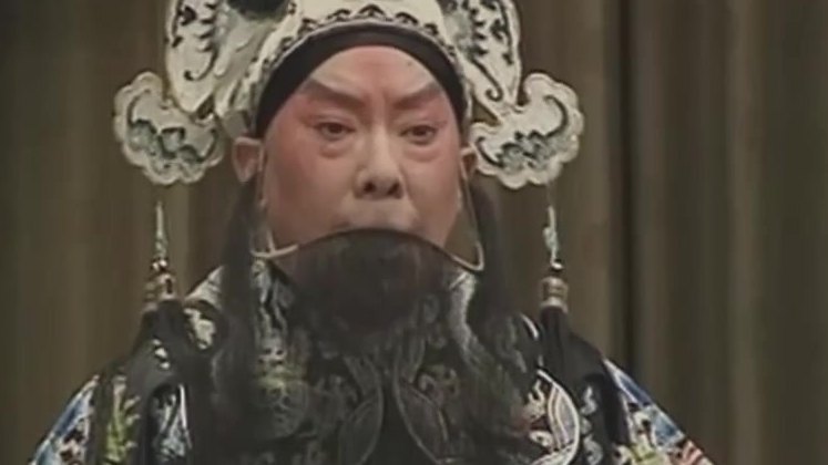 京剧《文昭关》录像截帧：伍子胥近景（录音杨宝森、配像汪正华）