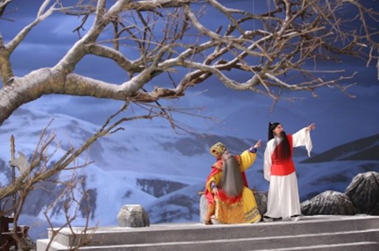 京剧电影《曹操与杨修》剧照：雪景场面